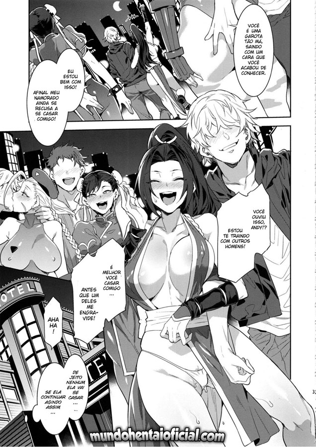 Festa de Sexo Casual Com as Garotas dos Jogos de Luta